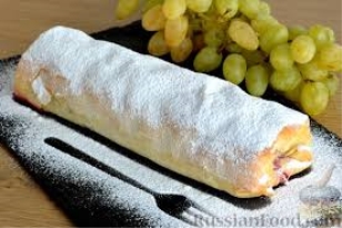 Рецепт: Штрудели из теста фило с виноградом, смородиной и вишней на  RussianFood.com